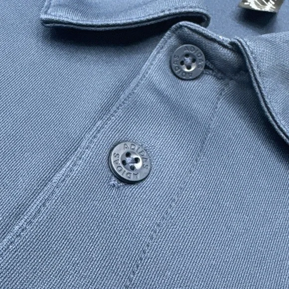 $65 Adidas Men's Polo Shirt 3 Stripe Regular Fit Performance Golf-Navy-Medium XL - Picture 3 of 8